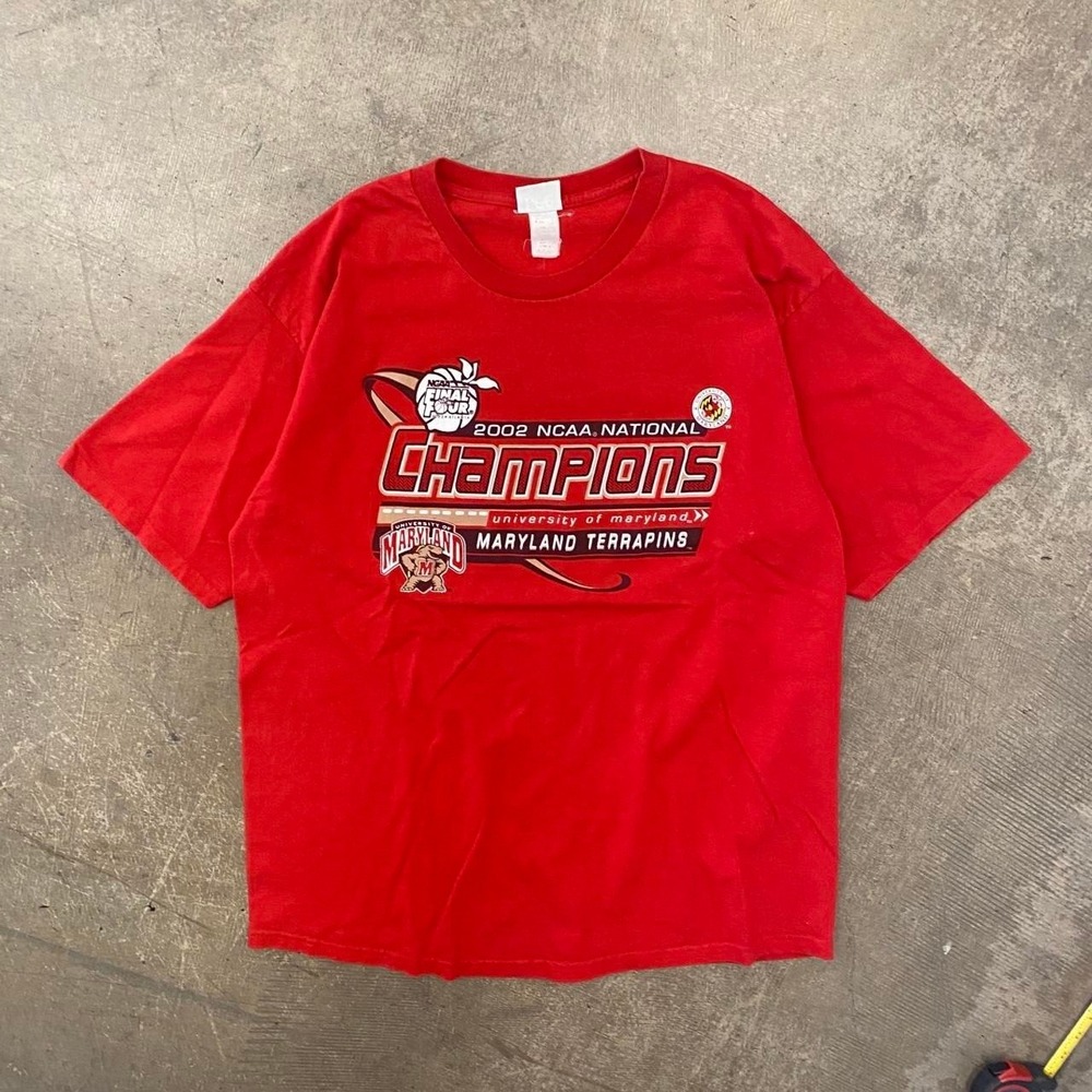 Vintage Maryland Terrapins 2002 National Champions College Basketball Shirt XL